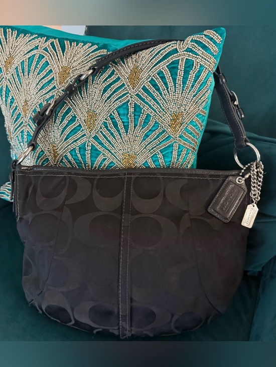 Coach Handbags - Vintage Coach Black Signature Hobo Bag